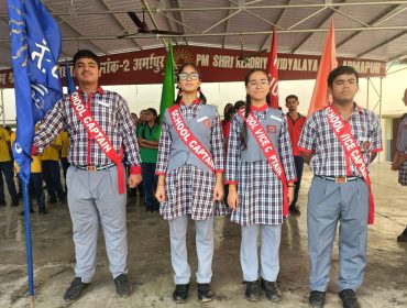 पीएम श्री केंद्रीय विद्यालय नंबर 2, अरमापुर, कानपुर में स्टूडेंट काउंसिल के पदाधिकारियों को बैज दिए गए।