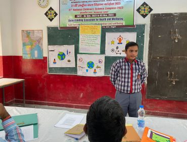 NCSC boy demonstrating project