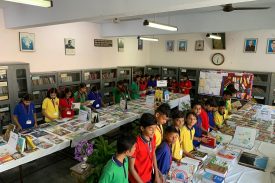 children in library