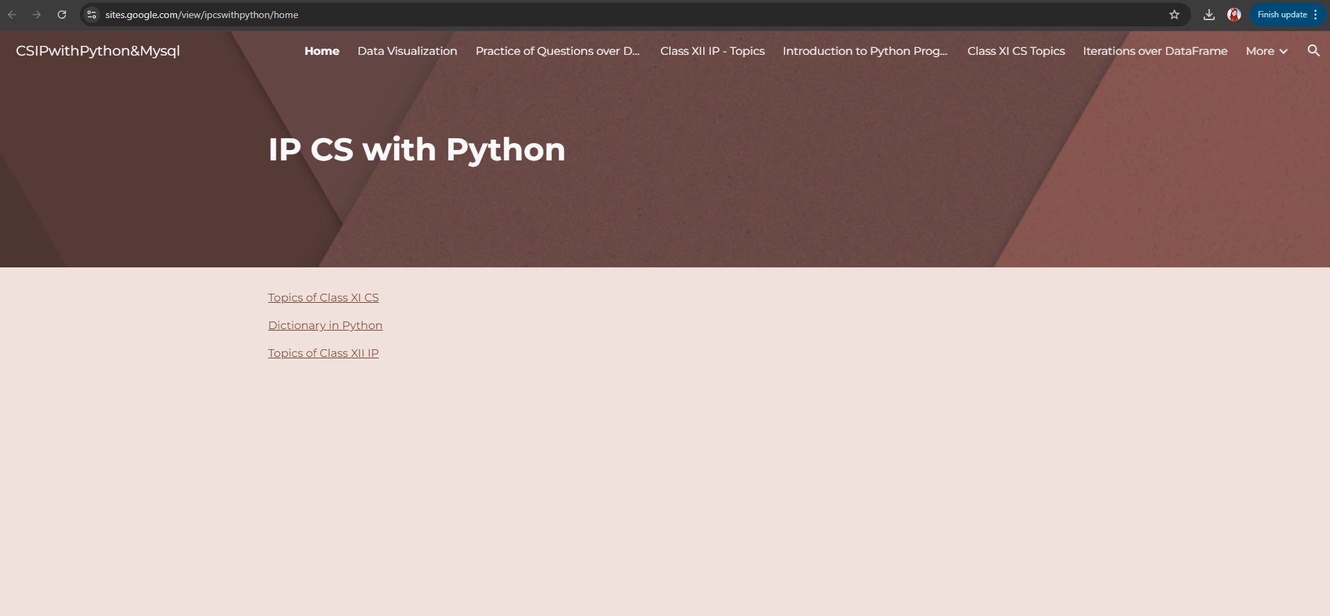 csipwith python home screen