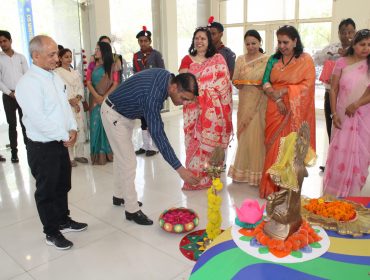 Lighting of lamp by Brig Sumit Kapoor Chairman ,VMC PM SHRI KV ,K Area Zirakpur