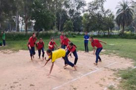 Students enjoying Kabbadi game