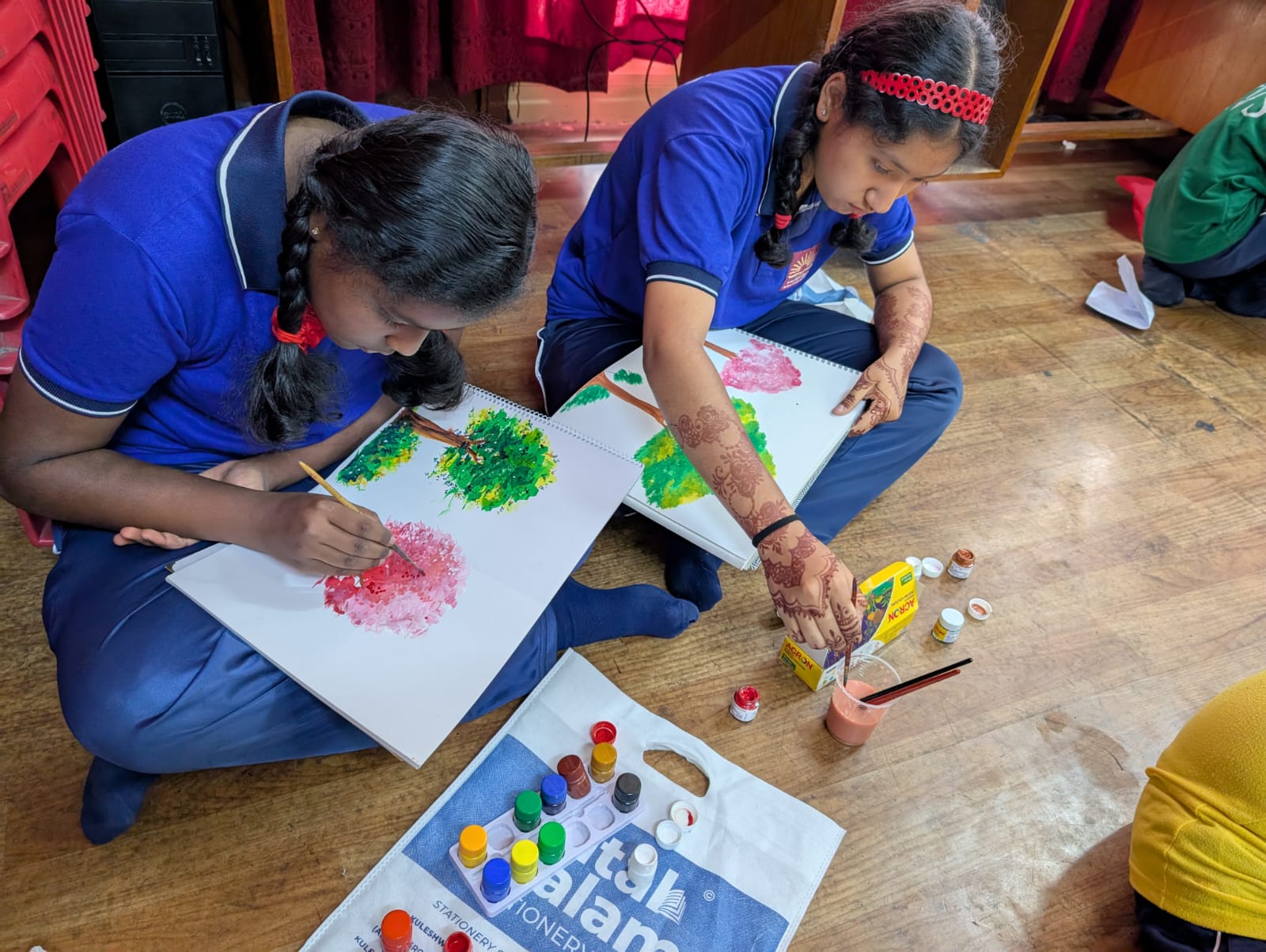 Painting In Making by Seniors Sec