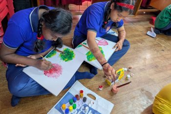 Painting In Making by Seniors Sec