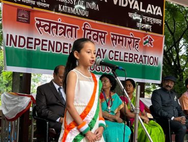 Students who got 100 percent attaendace are being awarded