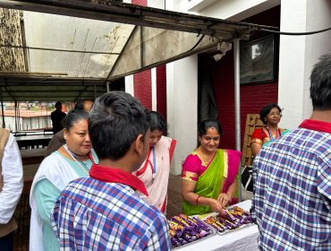 Students Receiving Sweets