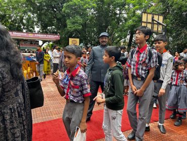 Students Receiving Sweets
