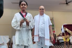 Taekwondo medal winner