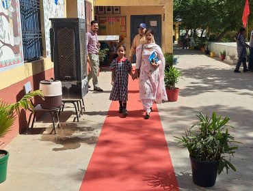 student visit with parents