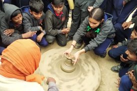 making clay pots