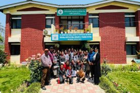 Students in front of Training Station