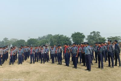 Scouts and Guide camp assembly